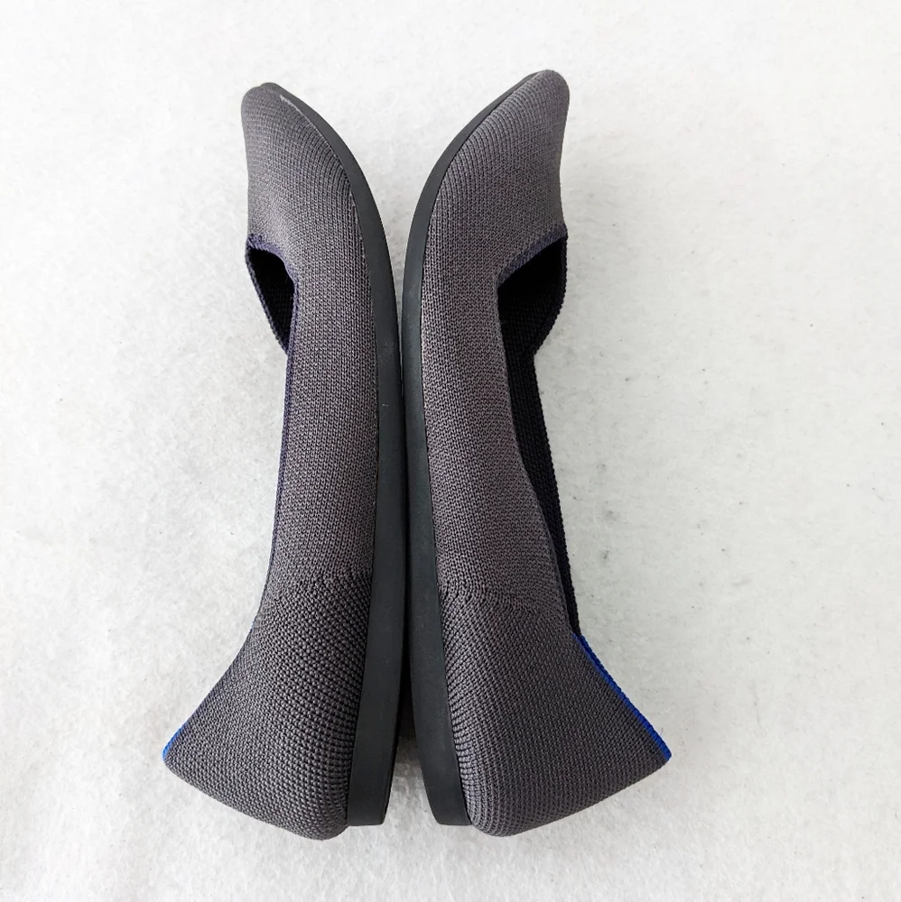 Rothys The Point Darl Gray Blue Halo Slip On Pointed Ballet Flats Shoes Womens 7 - Picture 8 of 12